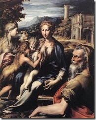 Мадонна на троне, Захария, Иоанн Креститель и Мария Магдалина