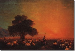 Овцы на пастбище. 1850-е