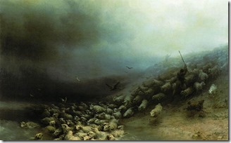 Отара овец в бурю. 1861