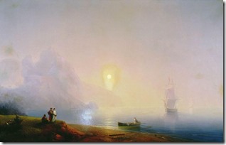 Берег моря. Туманное утро. 1850-е