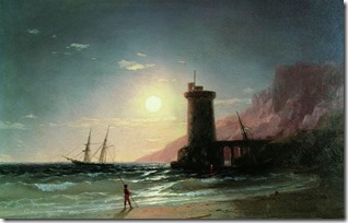 Морской пейзаж при луне. 1849