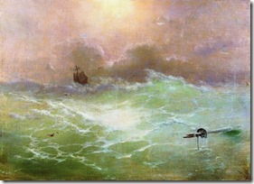 Корабль в бурю. 1896