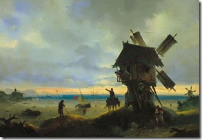 Ветряная мельница на берегу моря. 1837