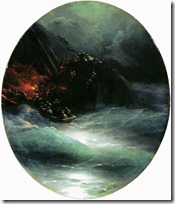 Гибель корабля (Крушение купеческого судна в открытом море). 1883