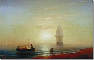Закат на море. 1848