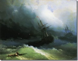 Корабли на бушующем море. 1866