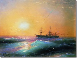 Закат на море. 1886