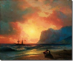 Заход солнца на море. 1866