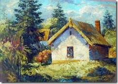 id_509_small_house_in_village_landscape_oil_paintings_b