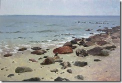 Камни-Балтийского-моря-масло-картина-пейзаж-художник-Даниил-Белов