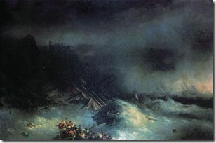 Буря. Крушение иностранного корабля (Эпизод Крымской войны). 1855
