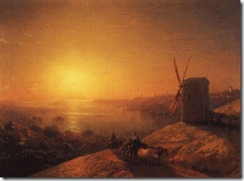 Мельница на берегу реки. Украина. 1880