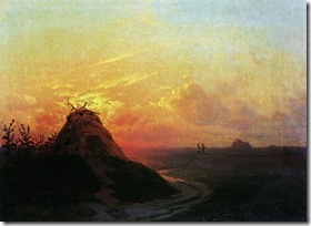 Сжатое поле. Закат. 1861