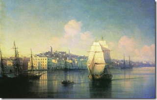 Вид приморского города. 1877