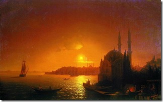 Вид Константинополя при лунном освещении. 1846