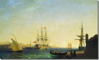 Порт ла Валетта на острове Мальта. 1844