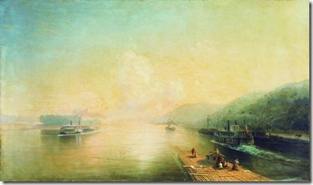 Волга у Жигулевских гор. 1887